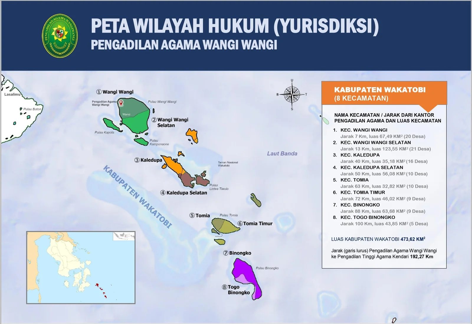 Peta Yurisdiksi PA Wangi Wangi