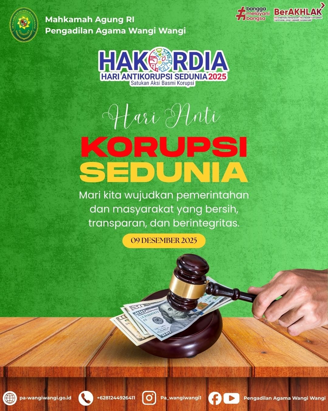 Ucapan Hari Korupsi Sedunia 